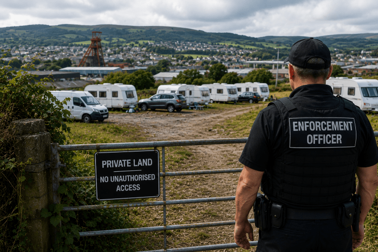 south wales traveller eviction